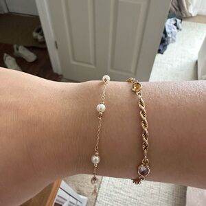 14k Gold and Pearl Bracelet